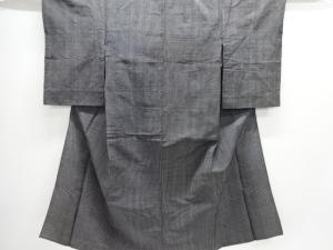 アンティーク　縞木綿単衣着物